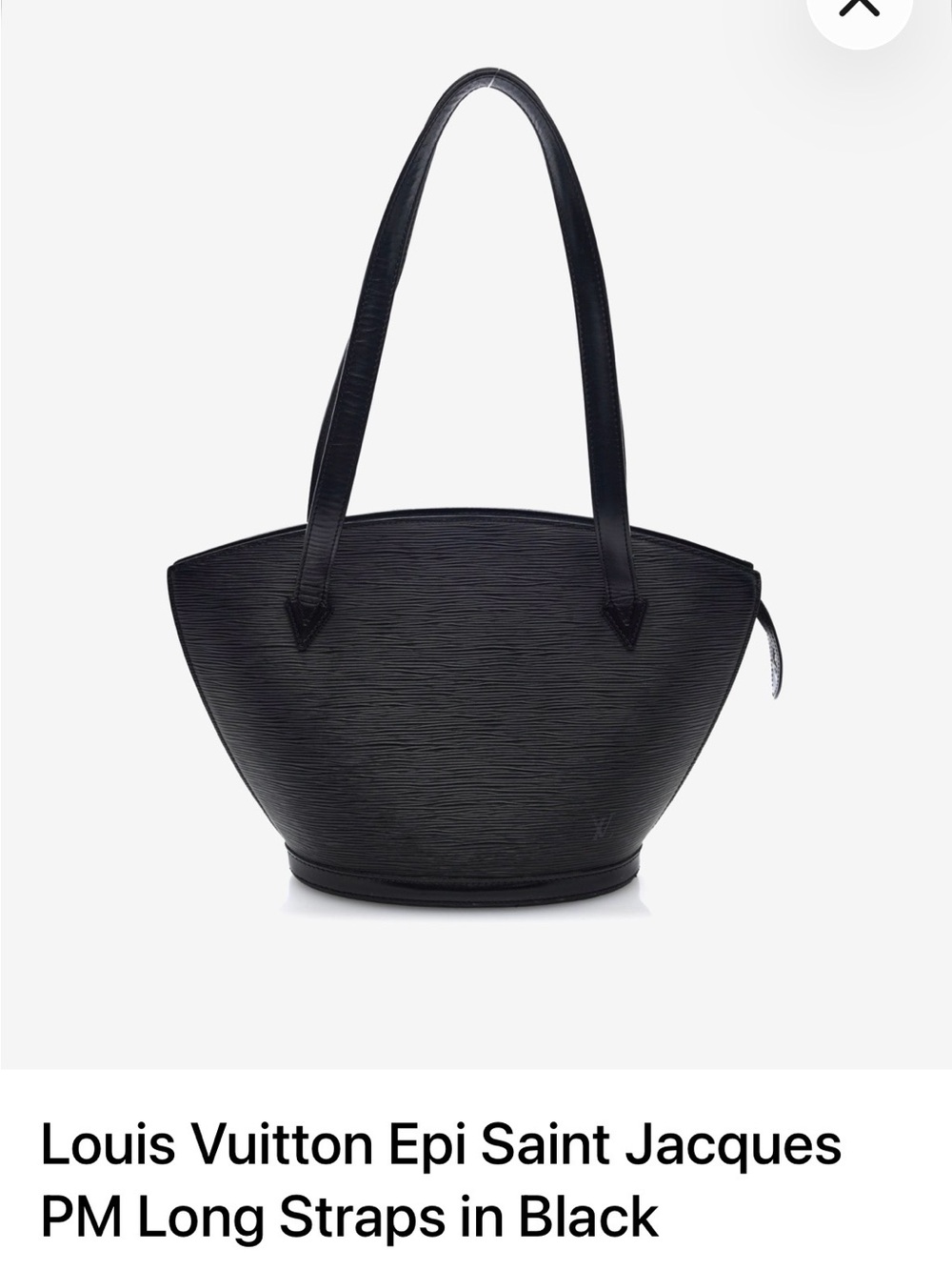 Louis Vuitton Black Epi Structured Shoulder Tote